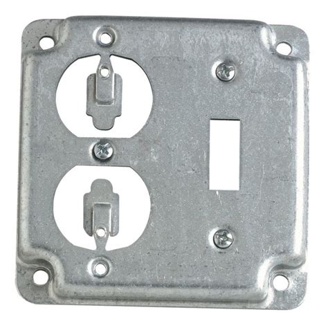 4 square box cover electrical|4x4 metal electrical box cover.